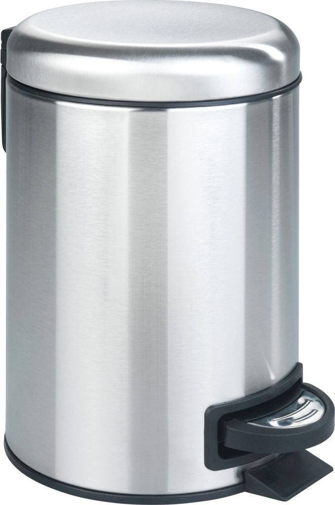 WENKO poubelle à pédale 3 LEMAN inox déchets cosmétiques Image du produit 