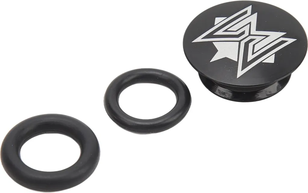 Parapolvere Guarnitura MTB Lega Alluminio Nero con Anello Gomma - 2