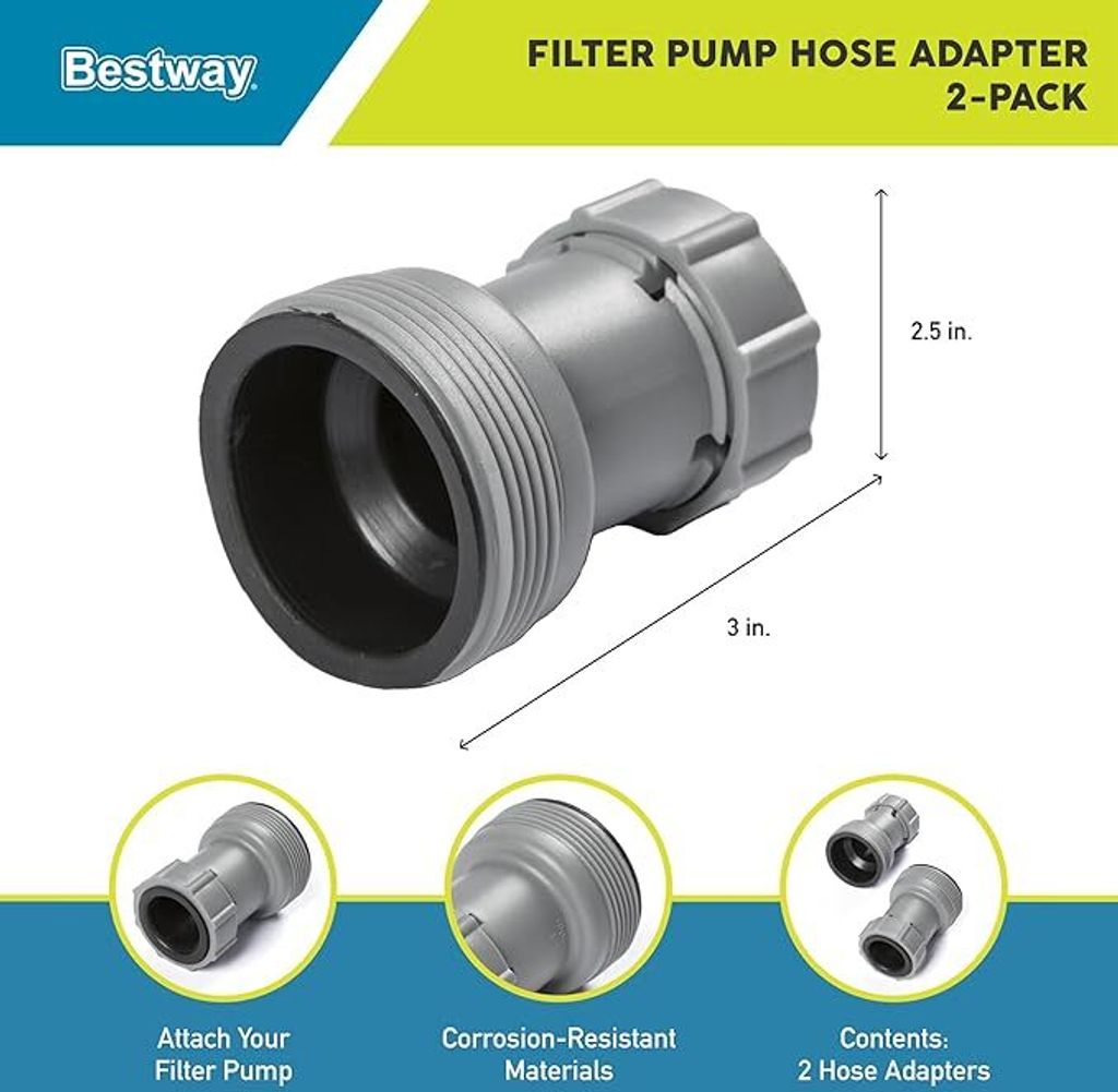 Bestway® Flowclear™ Schlauchadapter 38 mm - 32 mm, Produktbild 21