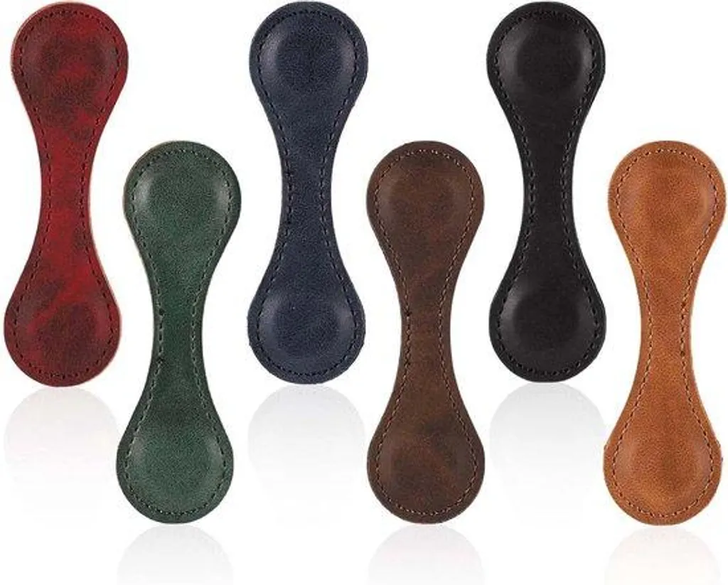6 Marque-pages Magnétiques Cuir Souple - Aimants Puissants Haute Qualité