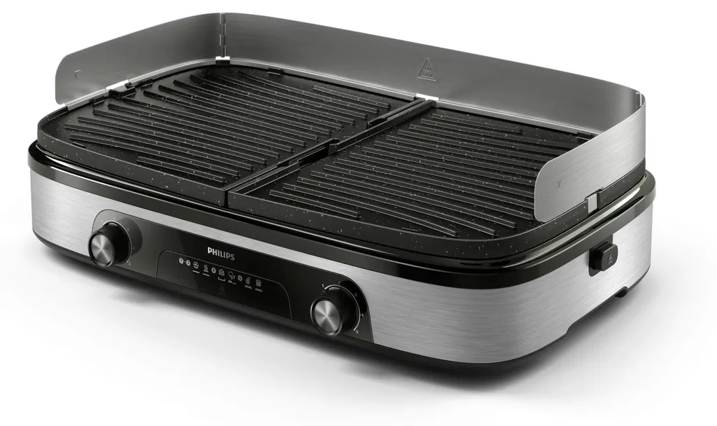 Plancha électrique Philips HD6222/90 de 2400W en inox et noir robuste