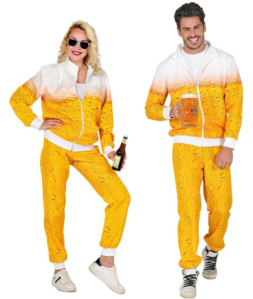 Trainingsanzug Bier - Fasching, Karneval - Jacke und Hose - Gr.SWIDMANN 97191-80er- Jahre