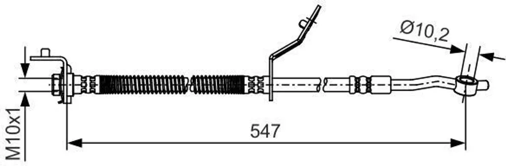 Flexible de frein arrière Bosch pour iX20 JC 1.4 1.6 CRDi OE 587321K000