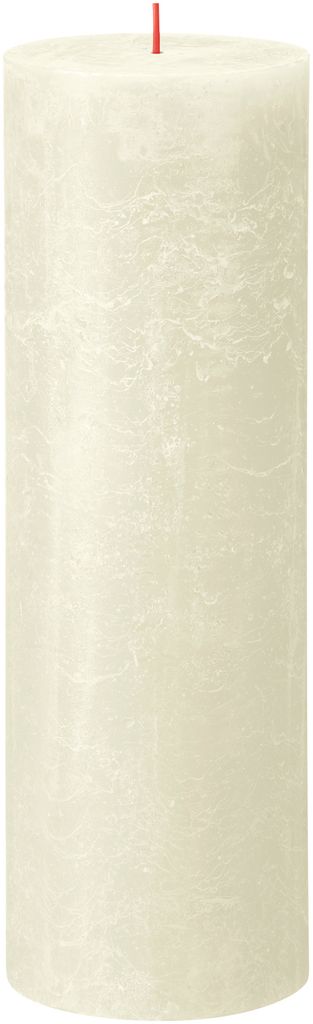 Bolsius Stumpenkerze Rustikal Soft Pearl - 30 cm / ø 10 cm Produktbild 