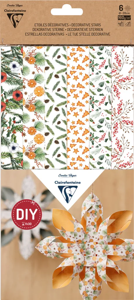 Bandes de papier Clairefontaine 72 pcs 160g pour protège-cahiers DIY