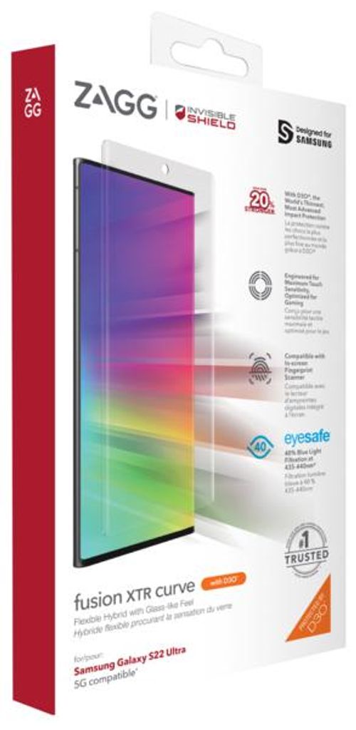 Szkło hybrydowe InvisibleShield Fusion XTR D3O Curve SG S22 Zdjęcie produktu 
