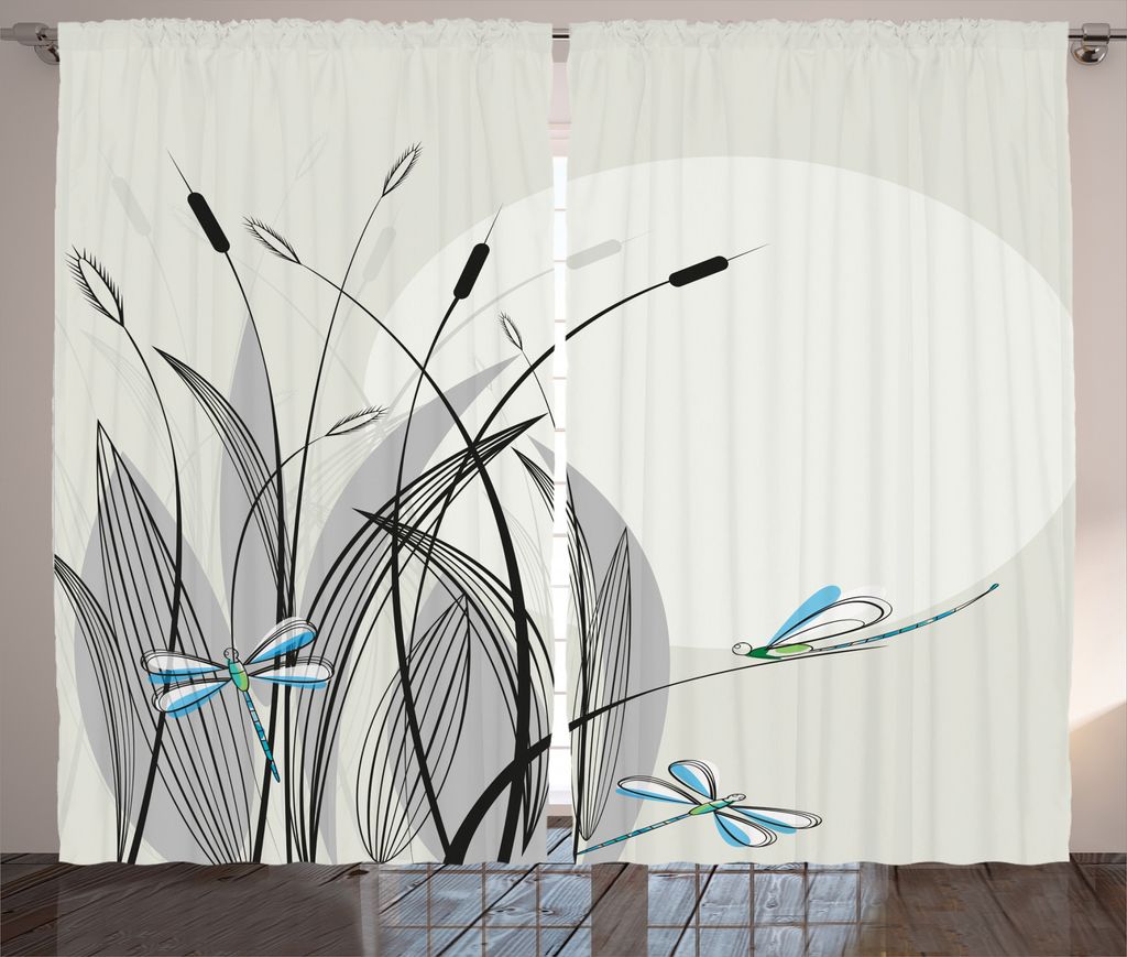 ABAKUHAUS Bunt Rustikaler Vorhang, Boho Nature Frühling, Wohnzimmer Universalband Gardinen mit Schlaufen und Haken, 280 x 175 cm, Mehrfarbig