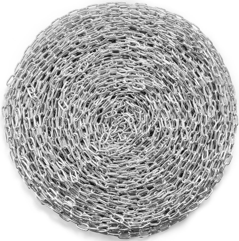 VEVOR Proof Coil Chain, 3/16" x 250', 1100 lbs sichere Arbeitslast, verzinkte, e Coil Chain mit zwei Schnellgliedern, verzinkte Gliederkette Kohlen...