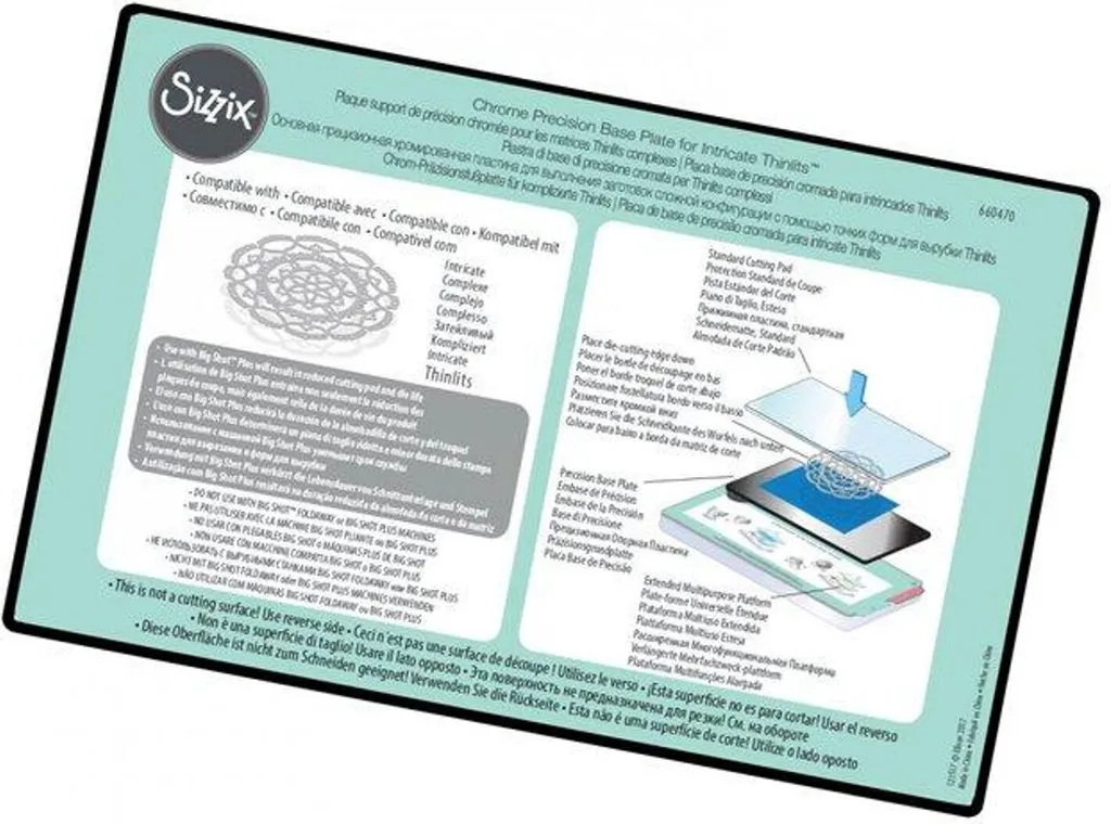 Plaque Sizzix Precision : ne ratez plus vos découpes de dies complexes