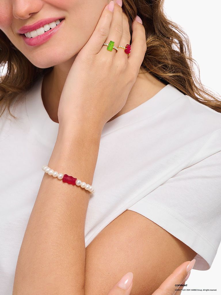 Thomas Sabo A2154-017-10-L15 Goldbären Perlenarmband rot 15 Produktbild 3