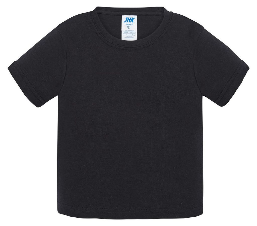 JHK - T-Shirt für Baby, Rundhalsausschnitt LT4360 (92) (Schwarz)