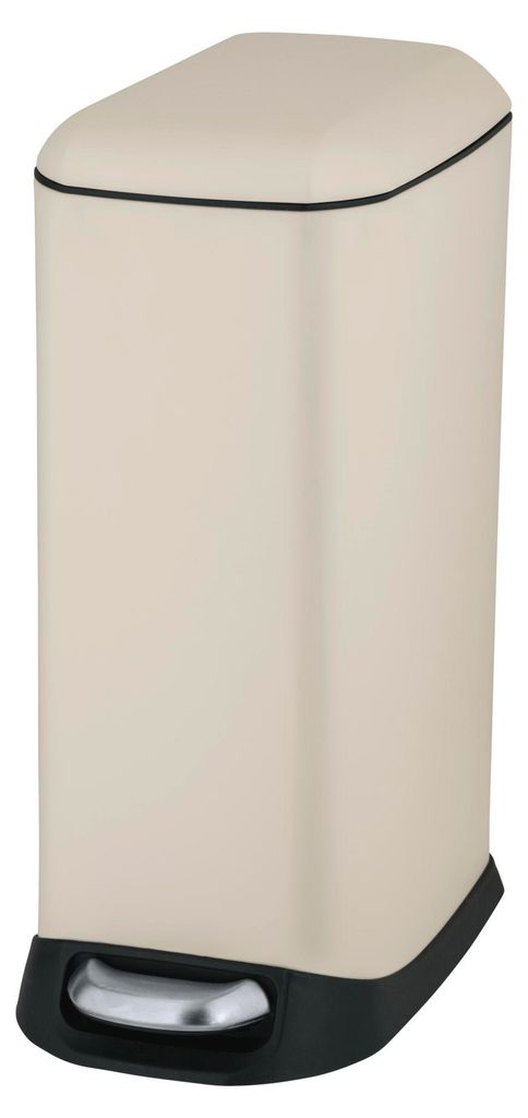 WENKO Treteimer Mod. Design 12 L, Easy-Close, Creme, mit Produktbild 