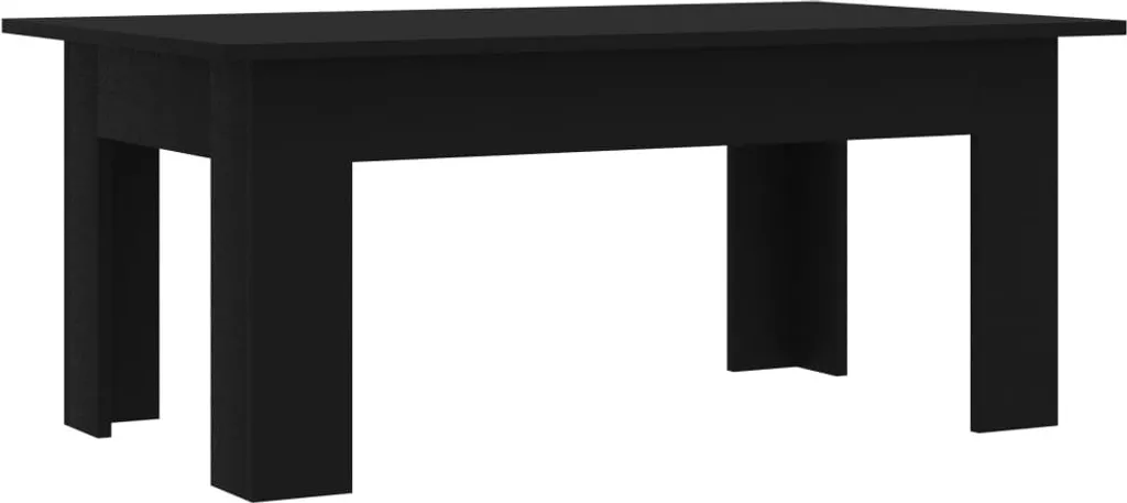 Tavolino Salotto Nero SYFAX 100x60 - Robusto in Legno Multistrato