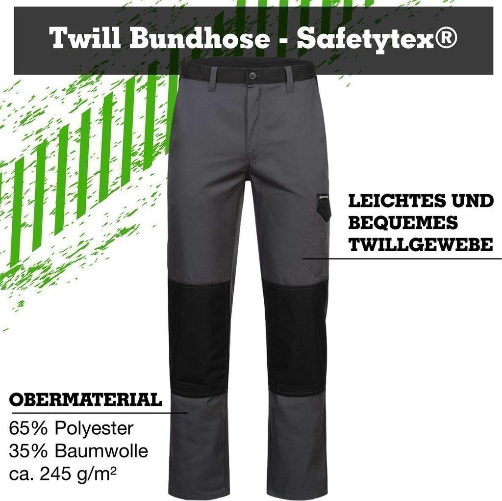 Safetytex Twill Bundhose weiß Malerhose Arbeitshose Schutzkleidung Größe 54 Safetytex Twill Bundhose weiß Malerhose Arbeitshose Schutzkleidung Größe 54
