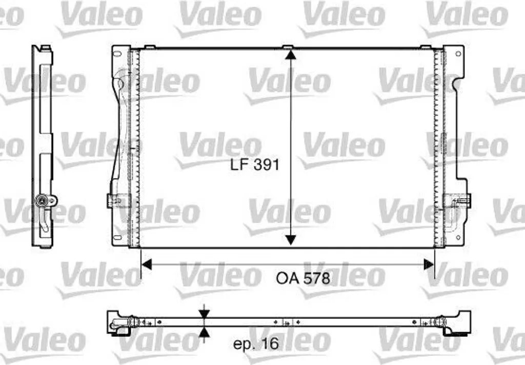 Condenseur Climatisation Valeo 817675 en Aluminium Durable pour Volvo S70