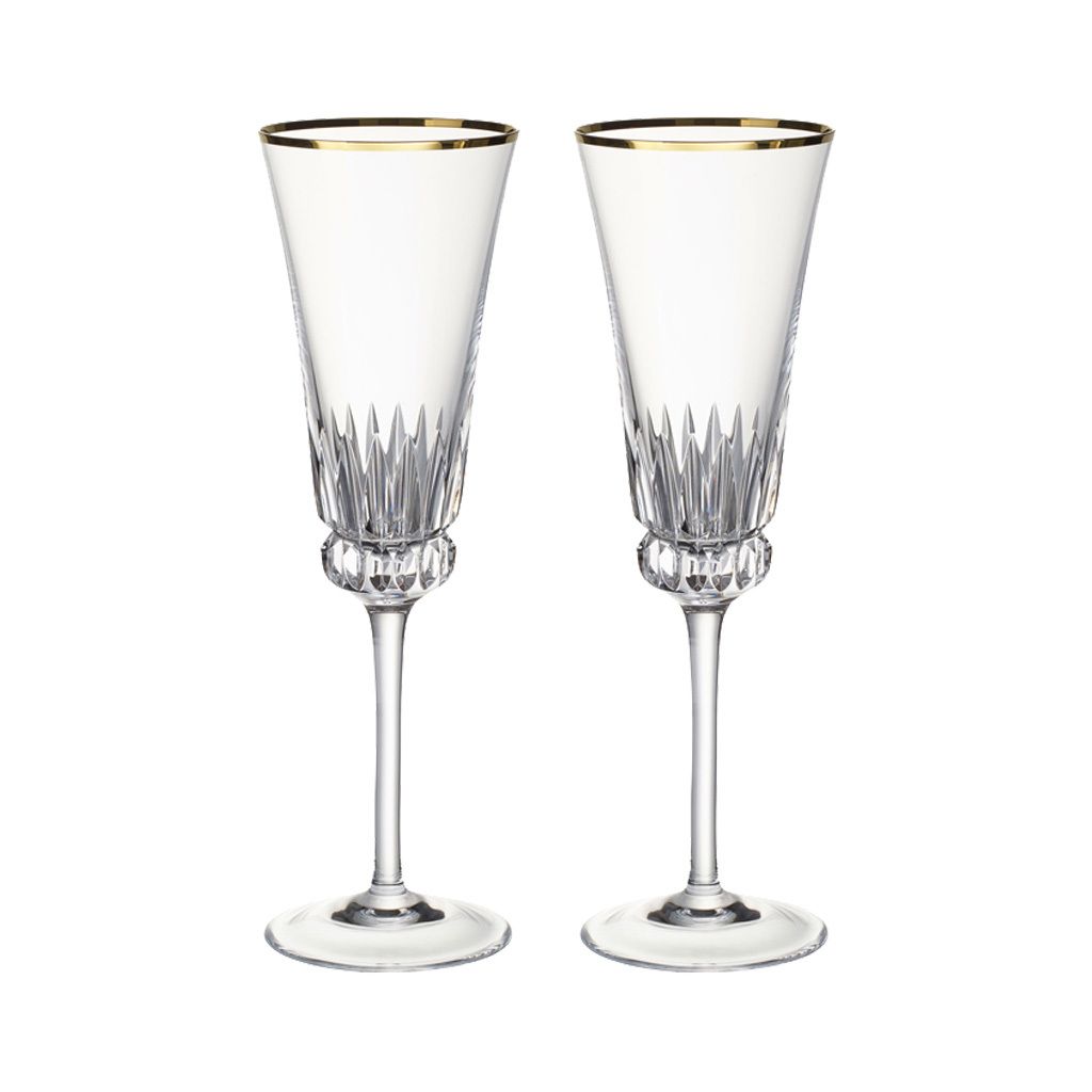 Villeroy & Boch Grand Royal Gold Kristallglas Sektkelch Set 2-tlg. 0,12 L