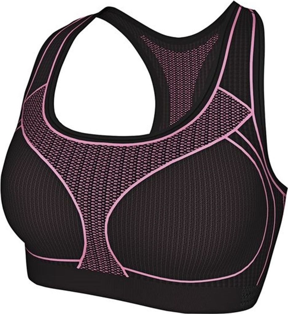 Damen Fitness-Seamless-Sport-Bustier - Fitness Schwarz, S Produktbild 