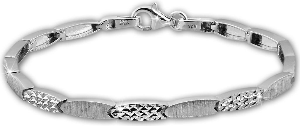 SilberDream Armband 19cm 925er Sterling Silber Schliff Damen Schmuck SDA471J