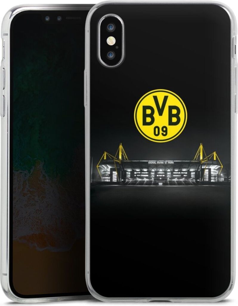DeinDesign Slim Hülle für Apple iPhone Xs Silikon Case Ultra Dünn Handyhülle BVB Borussia Dortmund Stadion