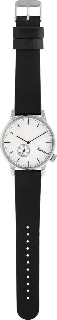Montre en Cuir Winston Subs Argentée avec Cadran Blanc et Seconde - 3