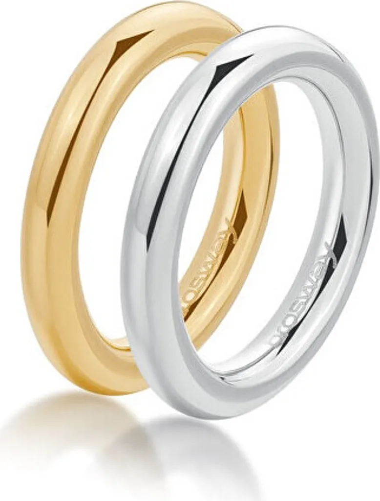 Set Anelli Aura BAU31 Brosway Bicolore Acciaio Oro - Eleganza 52mm