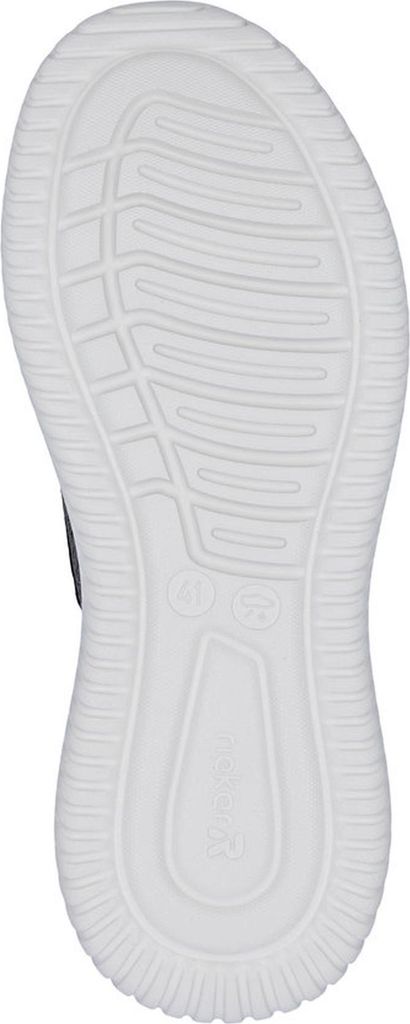 Rieker Herren Slipper sportlicher Sock Sneaker in gestrickter Optik B9656, Größe:42 EU, Farbe:Grau