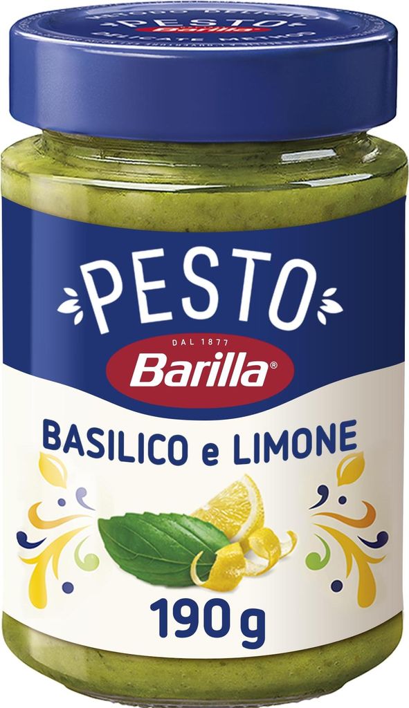 Barilla Pesto Basilico e Limone 12x190g | Glutenfreie Produktbild 