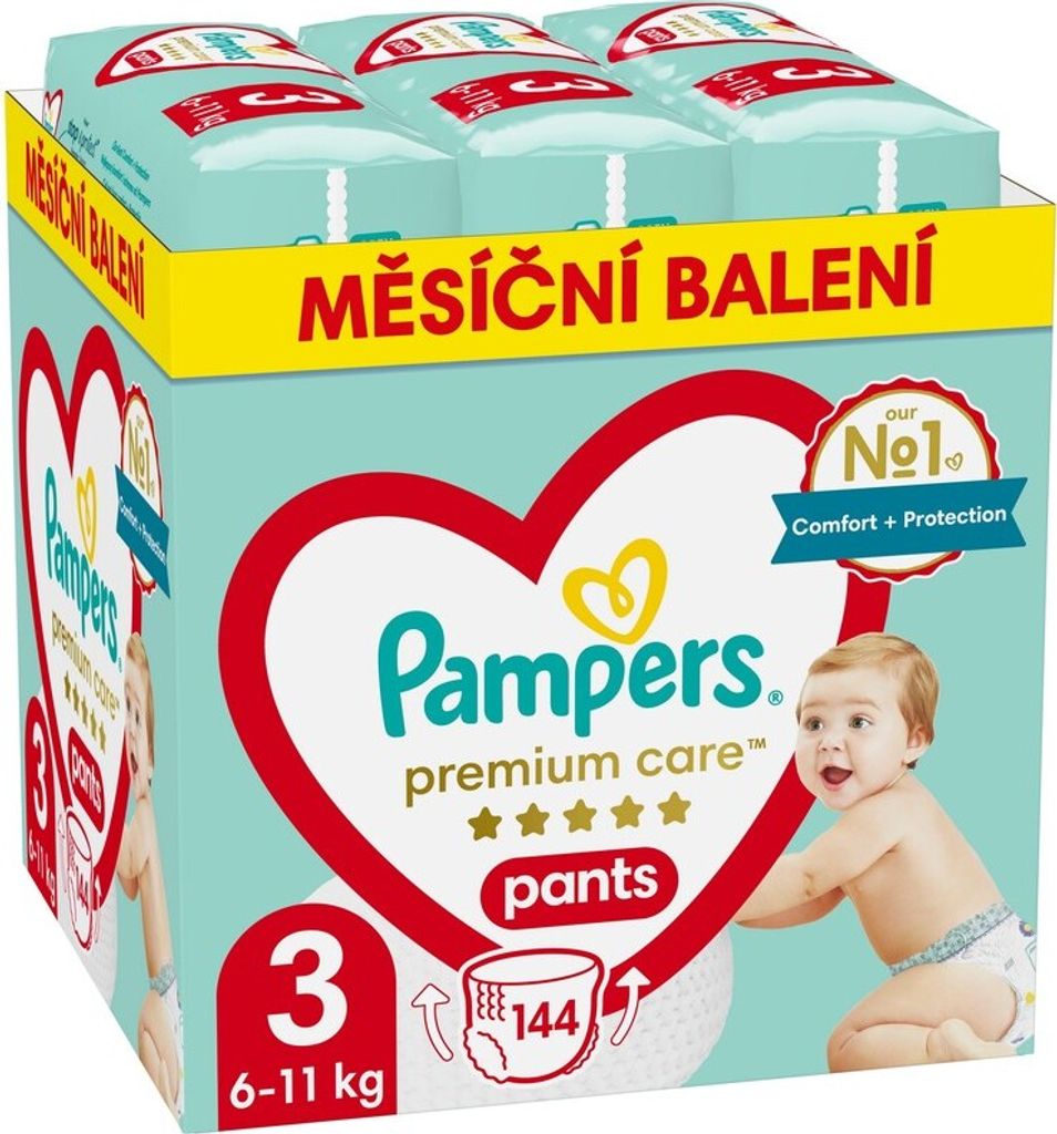 Pampers Premium Care Pants vel. 3 6 kg - 11 kg plenkové Obrázek produktu 