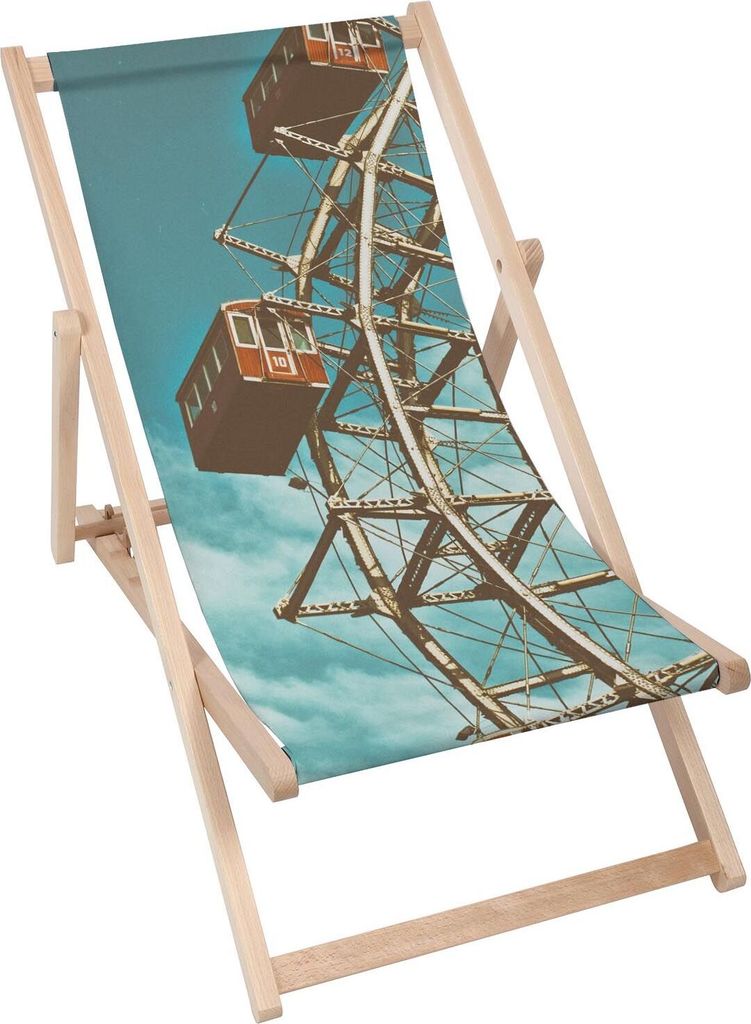 Dreamroots Liegestuhl klappbar Holz, Buchenholz bis zu 130 Produktbild 