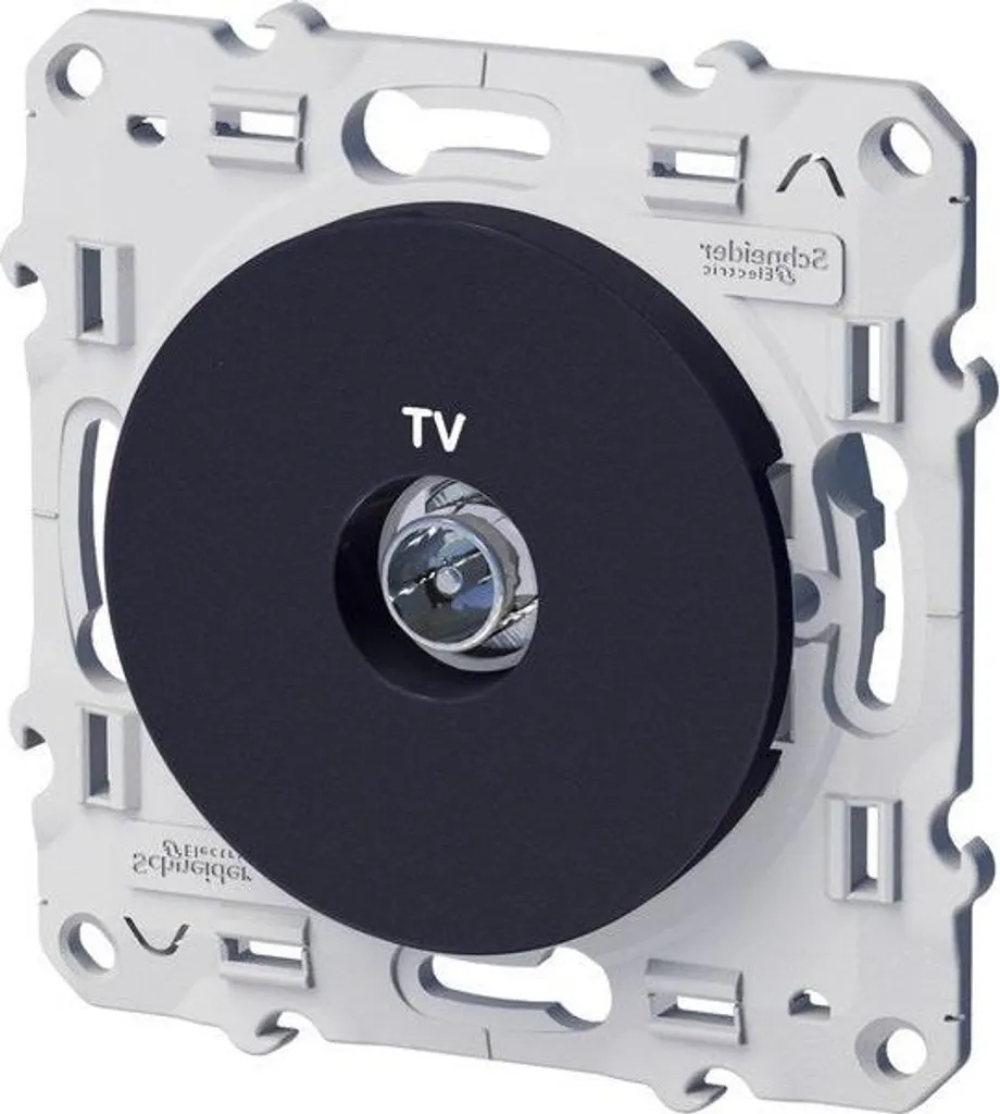 Presa TV Odace Grigio Antracite Schneider S540445 - Estetica e Segnale