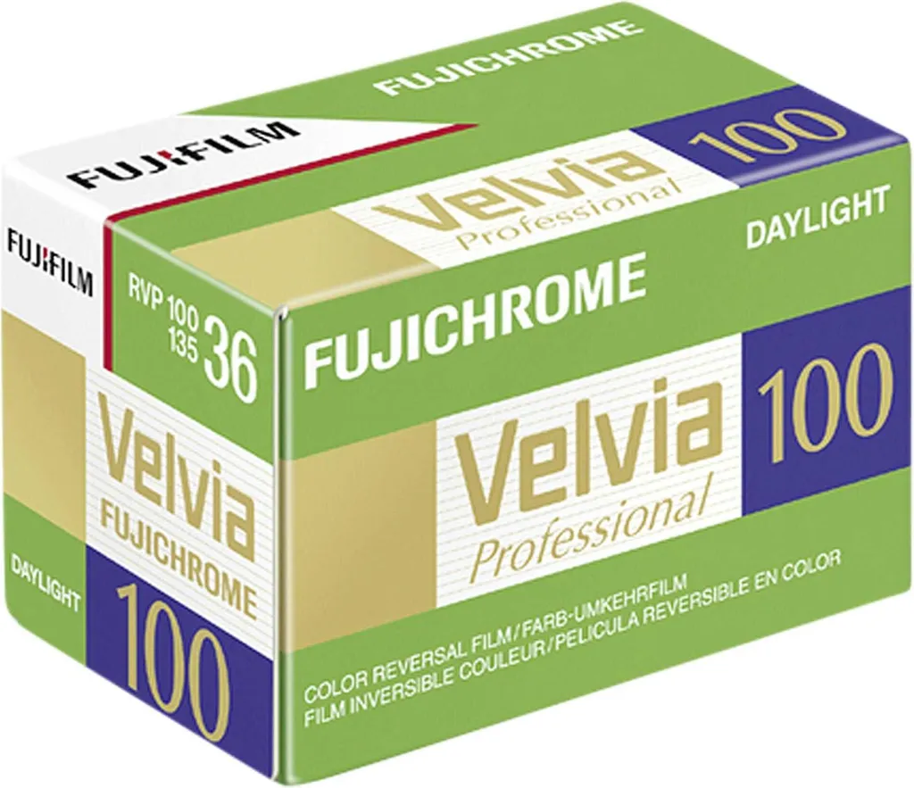 Fujichrome Velvia 100 Professionale - Pellicola 35mm 36 Scatti Originale