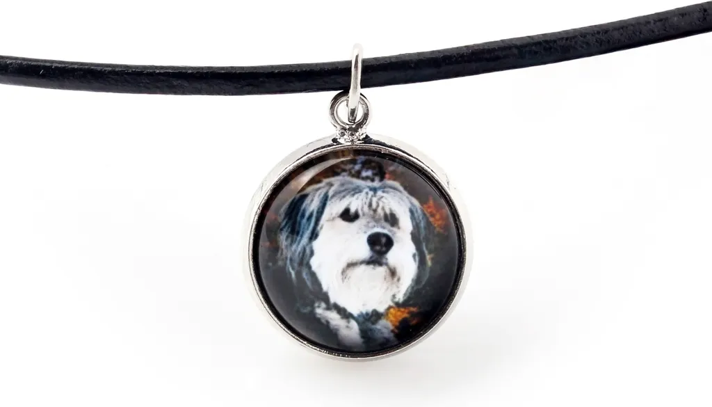 Collana Pastore Polacco di Pianura Art-Dog: Gioiello Artigianale con Foto