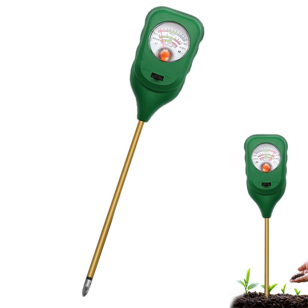 3-in-1 Bodentester mit Feuchtigkeitsmesser, pH-Tester & Lichtstärkemessung, ideal zur Überwachung der Bodenfeuchte und Pflanzenpflege