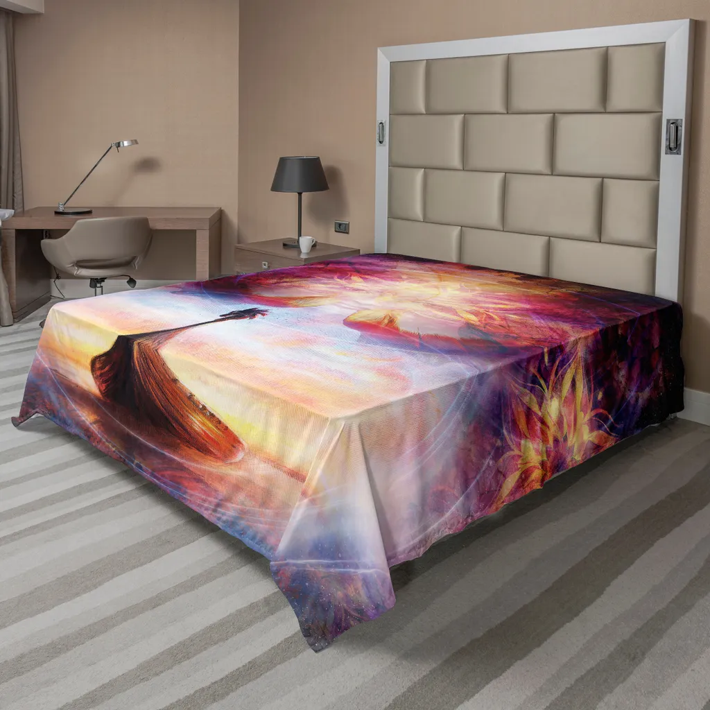 ABAKUHAUS Drap Plat Psychédélique Mystique Multicolore 260 x 228 cm