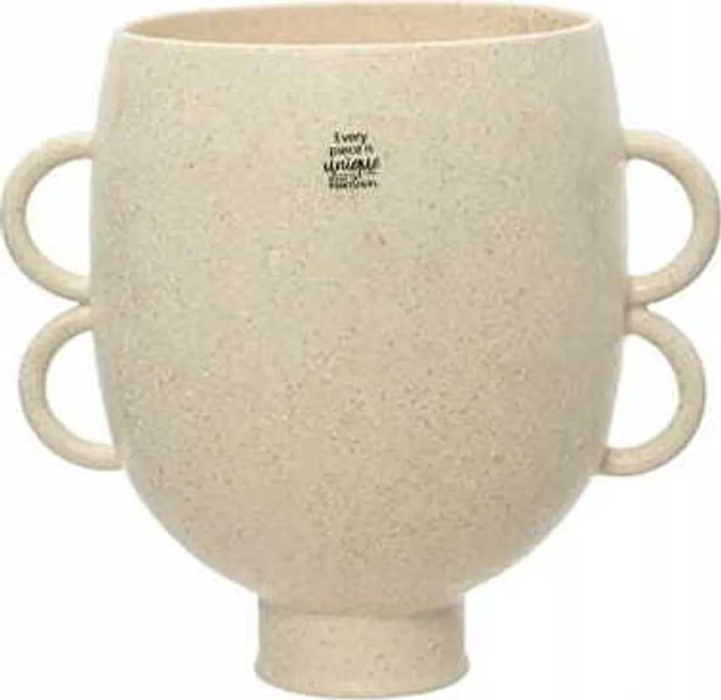 Vase en céramique sable pour fleurs séchées 30 cm - Déco Salon Bohème