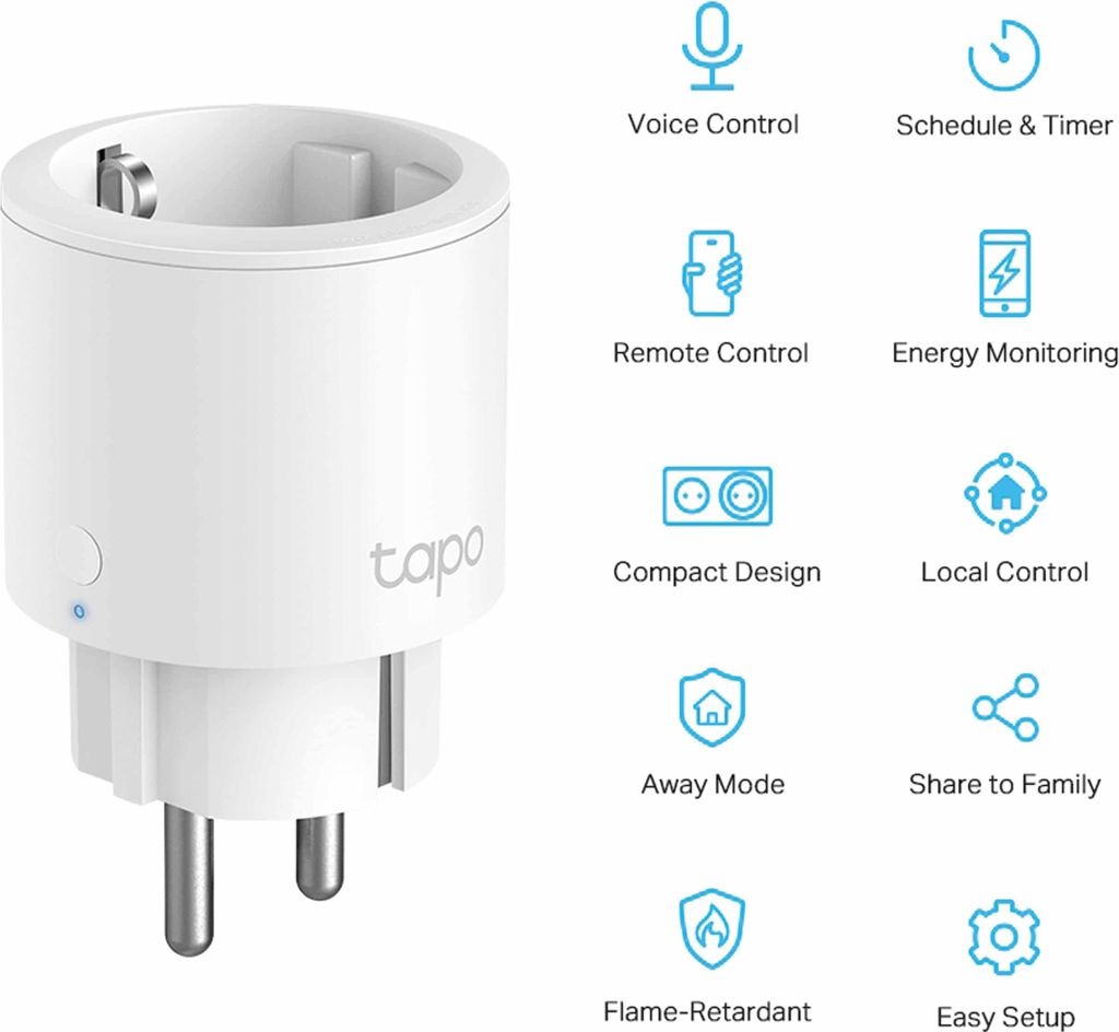TP-Link Tapo Smarte WLAN-Steckdose mit Verbrauchsanzeige, Produktbild 