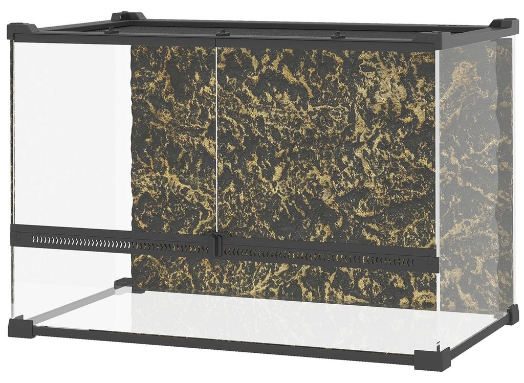 PawHut Terrarium voor reptielen, glazen terrarium 48 liter, Productafbeelding 