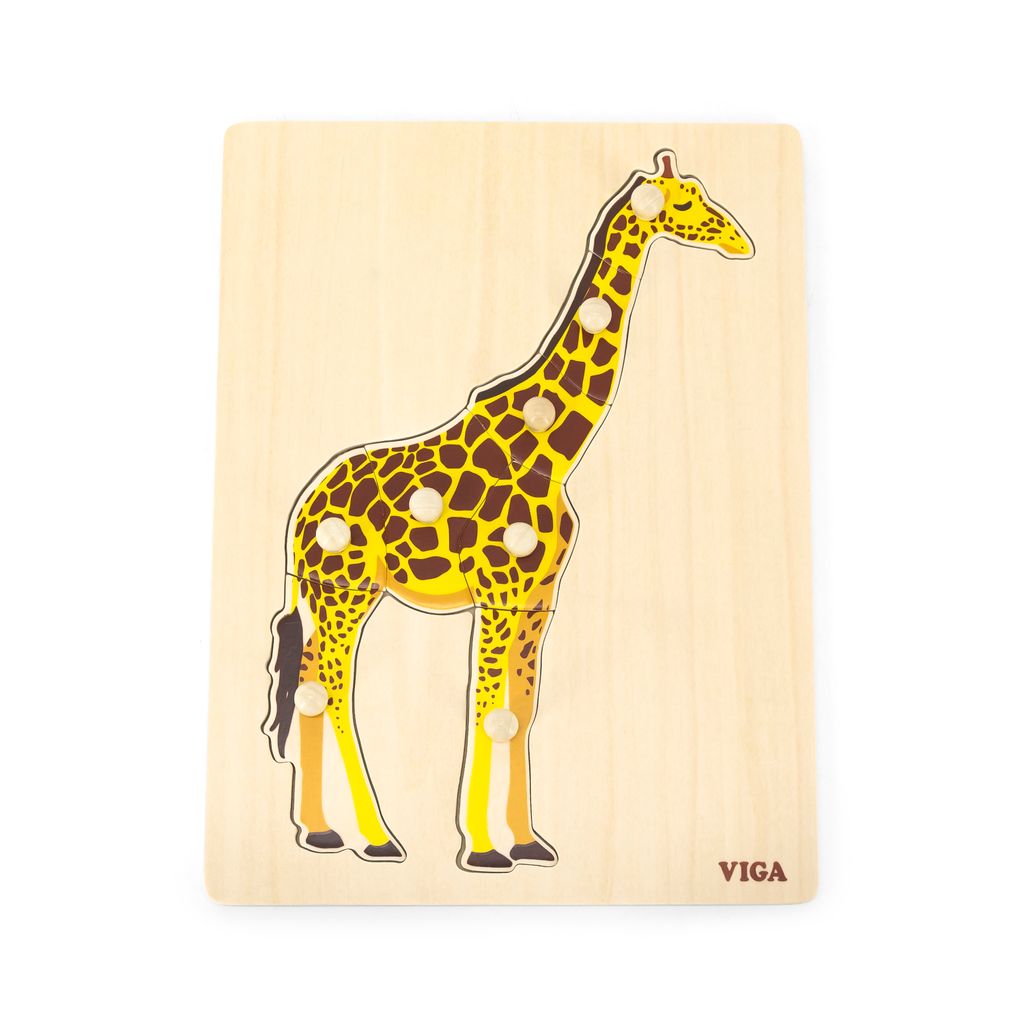Viga Montessori-Holzpuzzle - Giraffe Produktbild 
