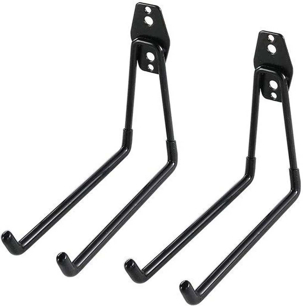 Support mural garage noir pour outils de jardin et bricolage robuste