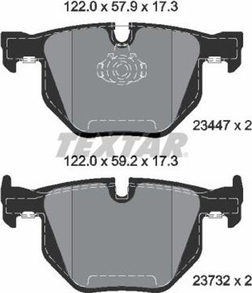TEXTAR 2344704 Bremsbelagsatz, Scheibenbremse OE 2413040 kompatibel mit X5, X6