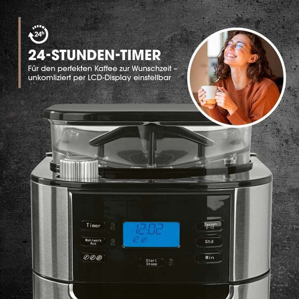 Barista Filterkaffeemaschine mit Mahlwerk mit Thermokanne Produktbild 4