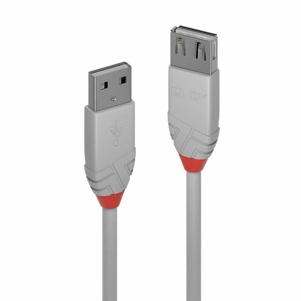Lindy USB 2.0 Verlängerung Typ A/A Anthra Line M/F 2m