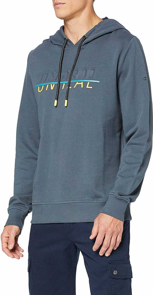 25828 Camel Active, , Herren Hoodie Sweatshirt Kapuzensweater, Sweaterstrick angerauht, grey, M