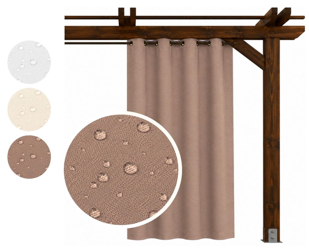 MEBLEODNOWA Outdoor-Vorhang, Ösenvorhang, wasserdicht, Produktbild 