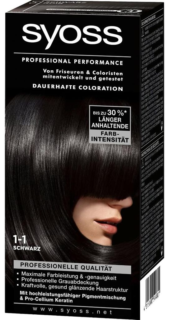 Syoss Professional Performance Coloration, 1-1 Schwarz, 1er Produktbild 