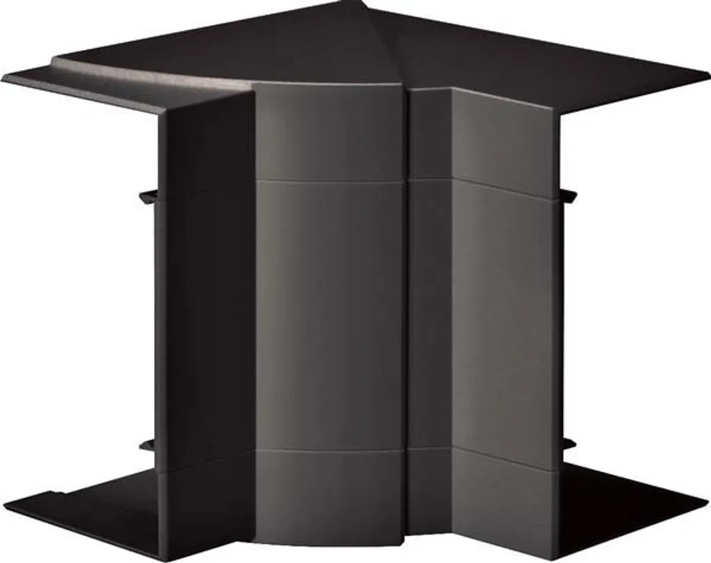 Angle intérieur goulotte 65x130mm noir graphite pour jonction propre