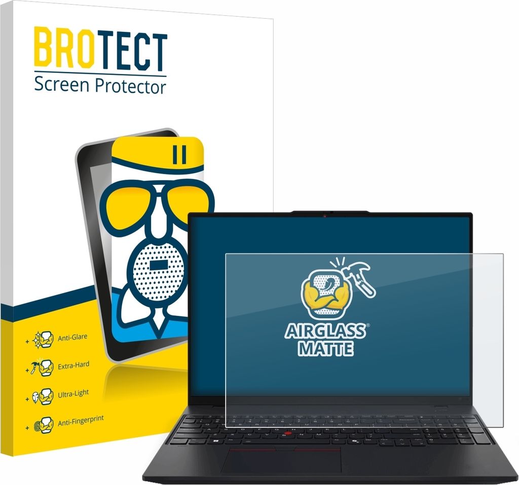 BROTECT Entspiegelungs Schutzglas für Lenovo ThinkPad L16 Gen 1 Schutzfolie Panzer Folie Glas Display Schutz matt