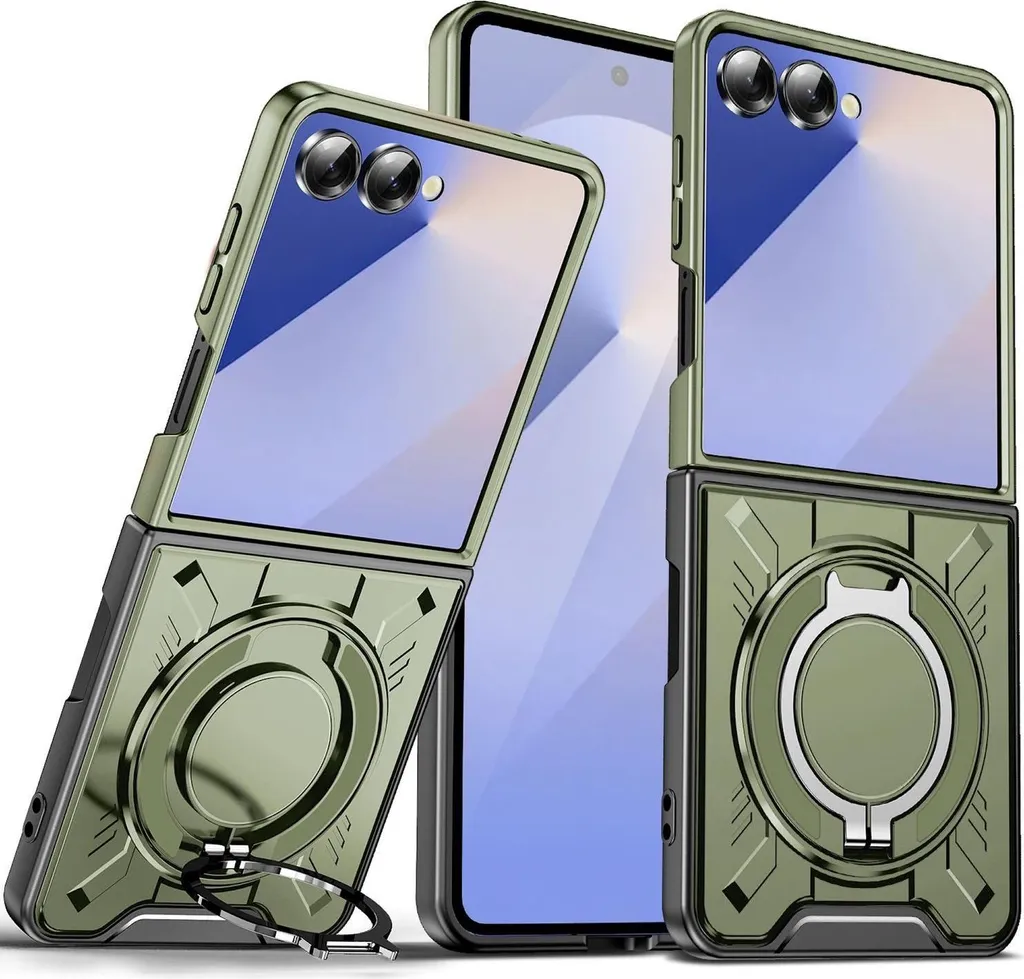 Cover Robusta Samsung Galaxy Z Flip7 Verde - MagSafe 360 Magnetic