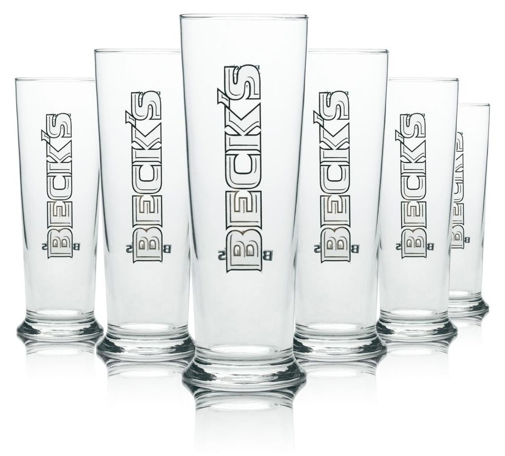 6x Becks Bier Glas Seattle 0,2l Sahm Tulpe Gläser Brauerei Produktbild 