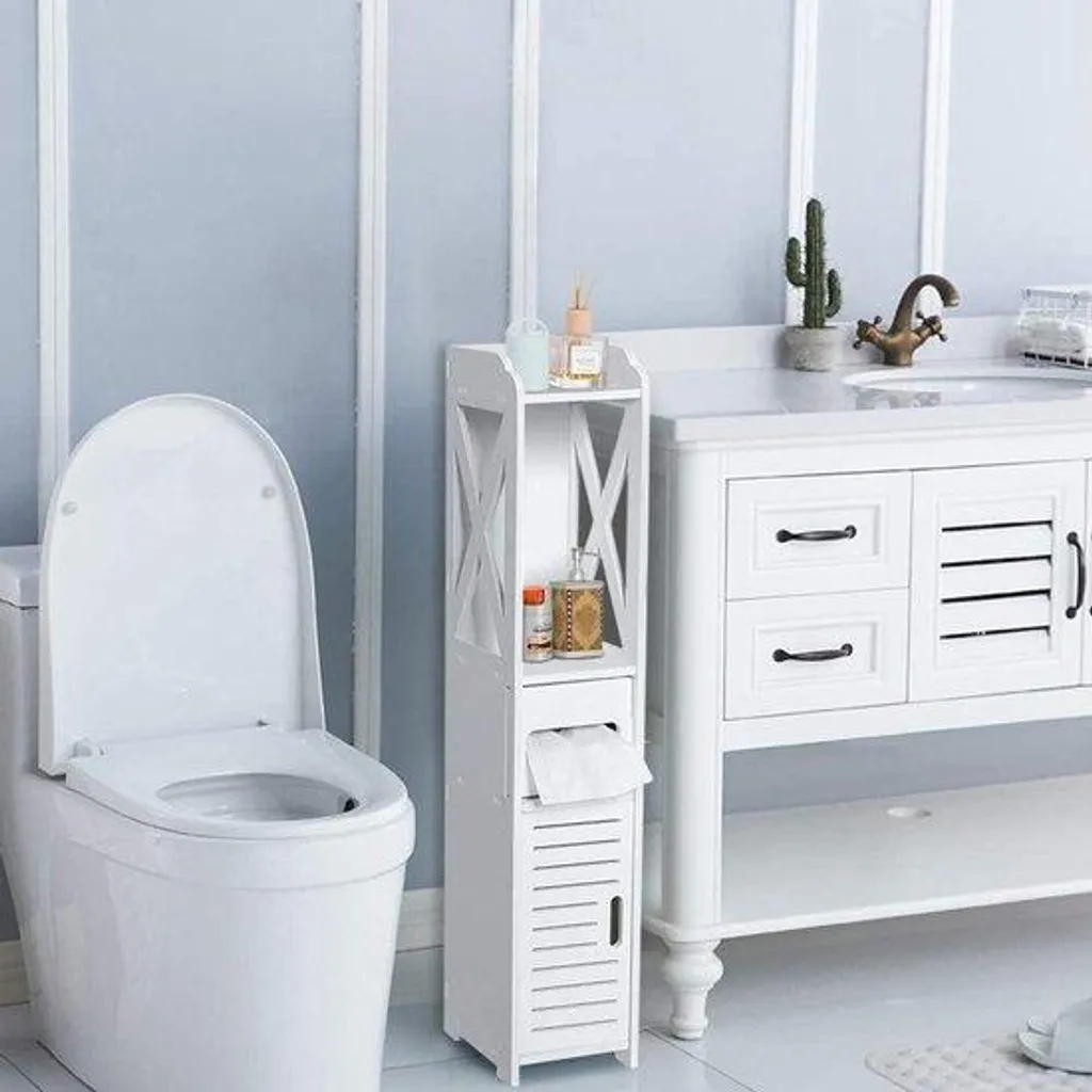 Rangement salle de bain vertical blanc pour optimiser vos espaces